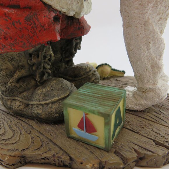 Christmas Santa Figurine Vintage Saturday Evening Post Embracing Hug Child Gifts - Picture 7 of 16